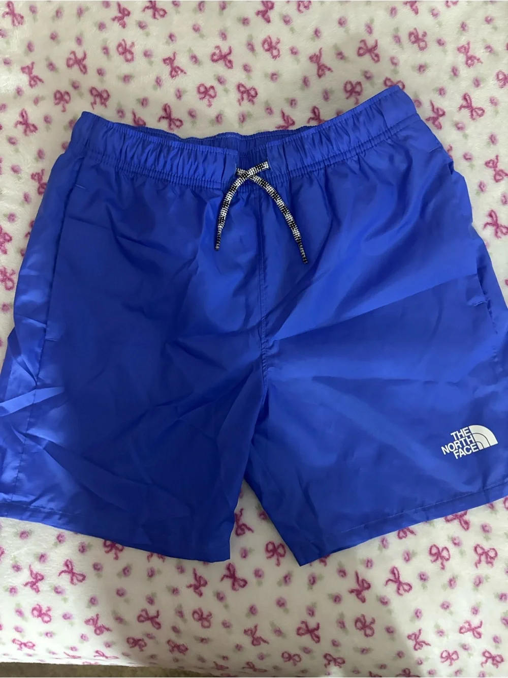 The North Face Men's Royal Blue Athletic Shorts with Drawstring